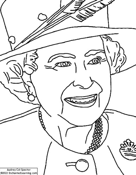 queen elizabeth coloring pages