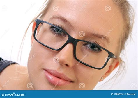 Girl In Eyeglasses Stock Image Image Of Portrait Girl 12858191