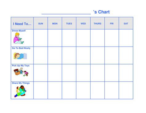 printable preschool behavior chart templates  allbusinesstemplatescom