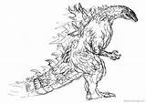 Godzilla Coloring Pages Drawing Hand Printable Kids Color Print Bettercoloring sketch template