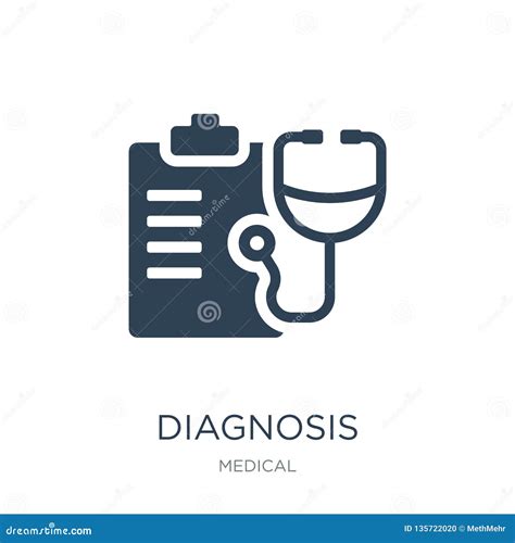 diagnosis icon  trendy design style diagnosis icon isolated  white