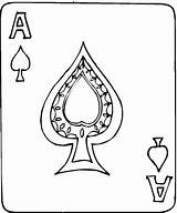 Ace Coloring Pages Spades Cards Dice Color Playing Printable Deck Hearts Supercoloring Poker Print Kids Categories Getcolorings Queen Getdrawings Online sketch template