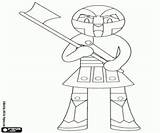 Axe Executioner Medieval sketch template