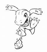 Digimon Agumon sketch template
