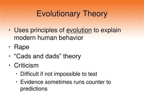 Ppt Evolutionary Theory Powerpoint Presentation Free Download Id