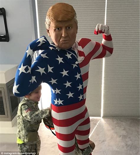 donald trump jr dresses    father  halloween daily mail