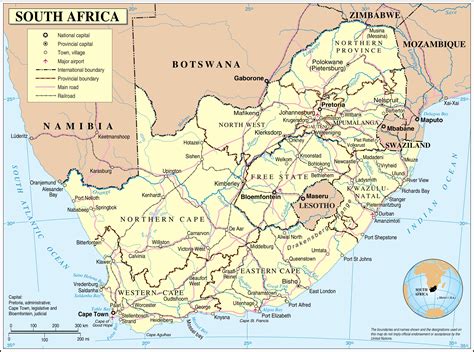 map  south africa offline map  detailed map  south africa