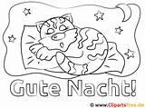 Nacht Gute Malvorlagen Katze Schlafende Malvorlage Titel sketch template