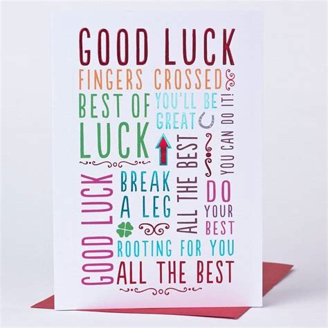 printable good luck cards good luck card  luck good luck cards