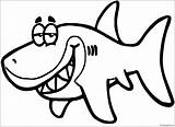 Pages Funny Shark Fish Coloring Color Online Kids sketch template