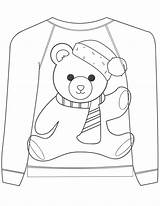 Kerst Maglione Disegno Colorare Sweaters Orsacchiotto Natalizio Templates Topkleurplaat Muminthemadhouse sketch template