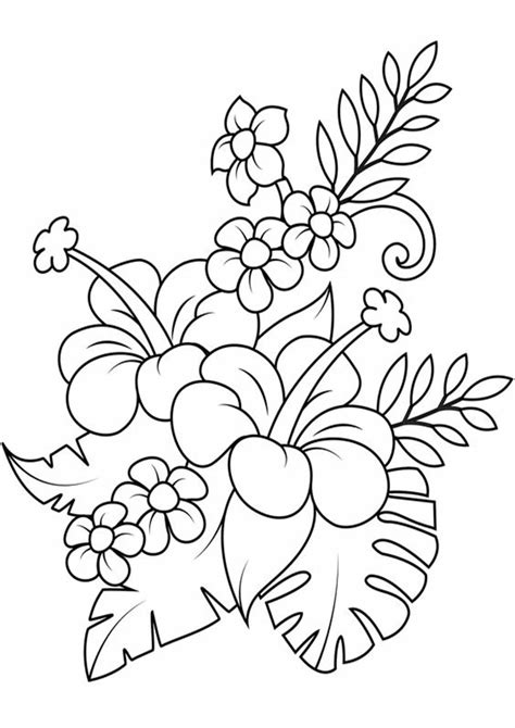 easy  print flower coloring pages tulamama