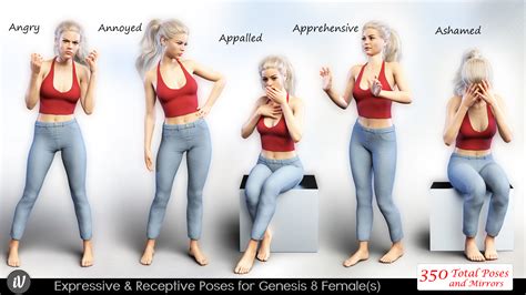 iv expressive and receptive poses for genesis 8 female s daz 3d