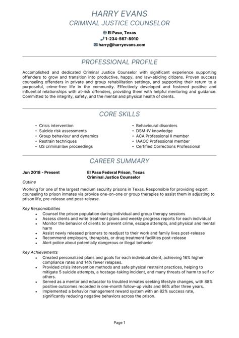 criminal justice resume  guide win top jobs