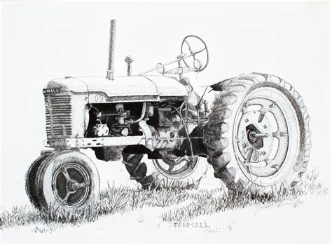 farm equipment drawing art jiggly