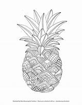 Coloring Pineapple Pages Printable Fruit Mandala Fruits Adult Cute Tombowusa Flower Choose Board sketch template