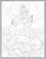Conception Immaculate sketch template