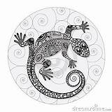 Zentangle Vector Stylized Lizard Drawing Silhouette Patterns Stock Drawings Drawn Hand Illustration Covered Various Doodle Simple Tattoo Pattern Cock 123rf sketch template