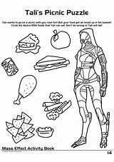 Mass Effect Coloring Book Activity Others sketch template