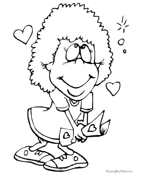 preschool valentine day coloring pages