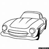 Mercedes Coloring Gullwing 300sl 1955 Benz Cars sketch template