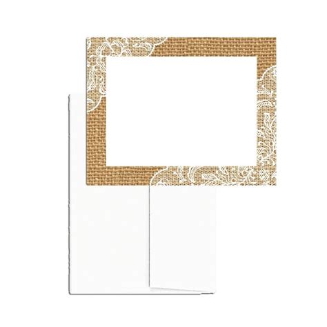 amazoncom  printable blank note cards  envelopes burlap