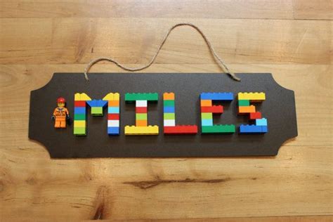 Lego Name Sign 4 5 Letters With Minifigure By