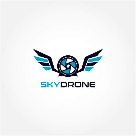 sky drone logo  vector art  vecteezy