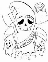 Reaper Grim Swear Halloween Superbook Swearstressaway Ausdrucken Gruselige Template sketch template
