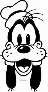 Goofy Disney Coloring Face Cartoon Pages Drawing Drawings Stencils Characters Silhouette Retro Books Smile Pluto Desenho Colouring Choose Board Duck sketch template