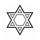 Davidster Symbolen Tekens Hexagram Joodse sketch template