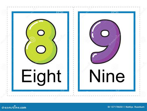 flash card collection  numbers   names  preschool