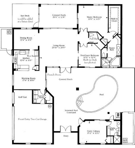 images  courtyard floor plans  pinterest small modern house plans