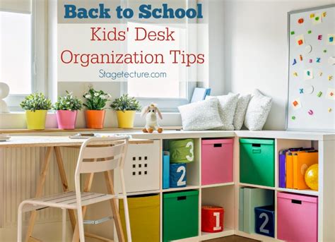 school kids desk organization ideas