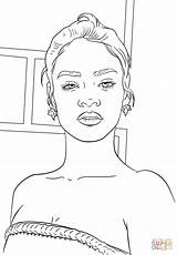 Rihanna Coloring Pages Celebrity Printable Print Famous Drawing Color Book African American Stars Pop Categories Singers sketch template