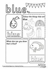 Blue Worksheets Colour Worksheet Preschool Color Activities Kindergarten Colors Kids Learning Pre Printable Word School Coloring Activityvillage Writing Printables Preschoolers sketch template