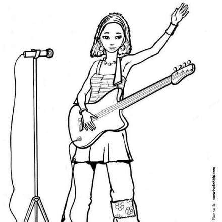 guitar coloring pages drawing  kids kids crafts  activities