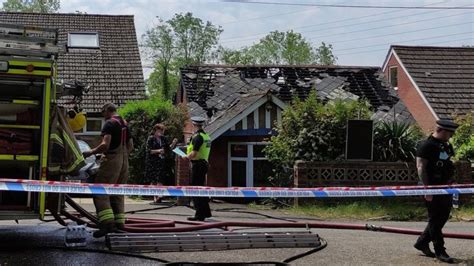 body found in fire ravaged bungalow near romsey bbc news