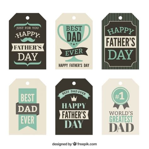 premium vector fathers day tags
