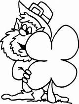 Coloring Clover Shamrock Pages Leprechaun Printable Leaf Four Finds Lucky sketch template