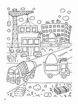 Construction Coloring Site Pages Printable sketch template