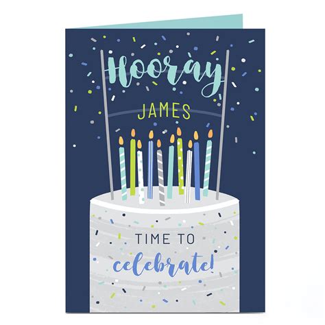 buy personalised birthday card time to celebrate cake for gbp 1 79