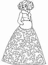 Coloring Pages Girl Girls Pretty Book Dress Print Patterns Beautiful Dresses Printable Sheets Kids Ladies Dollar Princess Color Nice High sketch template