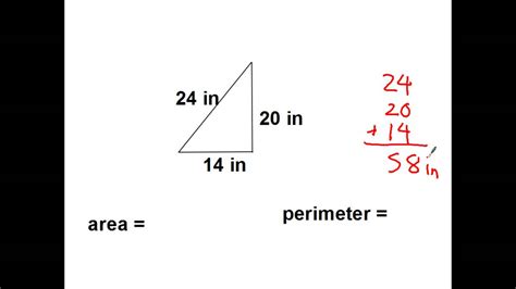 area  perimeter   triangles youtube