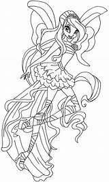 Winx Harmonix Sirenix Musa Feen Coloringtop Fairies Stella Danieguto Getdrawings sketch template