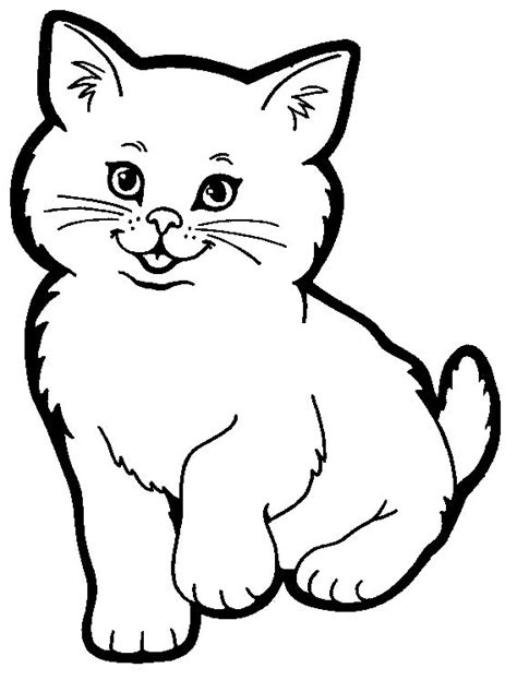easy cat coloring pages  getcoloringscom  printable colorings