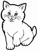 Cat Easy Coloring Pages Getcolorings Color Printable sketch template