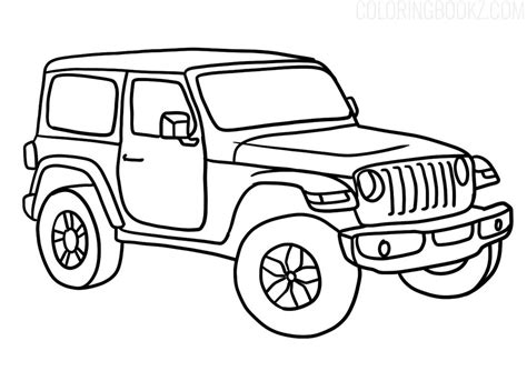 jeep wrangler coloring page coloring books