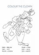 Clown Coloring Worksheets Math sketch template