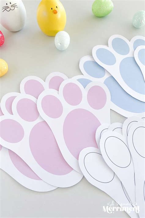 printable easter bunny footprints  awesome egg hunts  visual